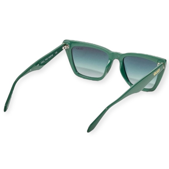 QUAY Call The Shots Sunglasses Monstera Green Frame Green Gradient Lens NWT main image 6